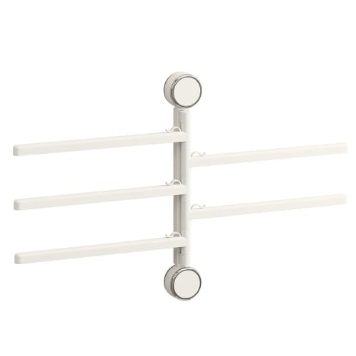 Compact kitchen towel rack with suction cups, 180-degree rotation, made of ABS, rust-resistant, no drilling required, no damage to walls, multi-functi