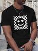 Graphic T-shirt - Checkerboard Joyful Face Design