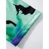 Women Long Sleeve T Shirt Casual Abstract Watercolor Forest Print Oversized Top Vacation Style Loose Fit Fashion Blouse
