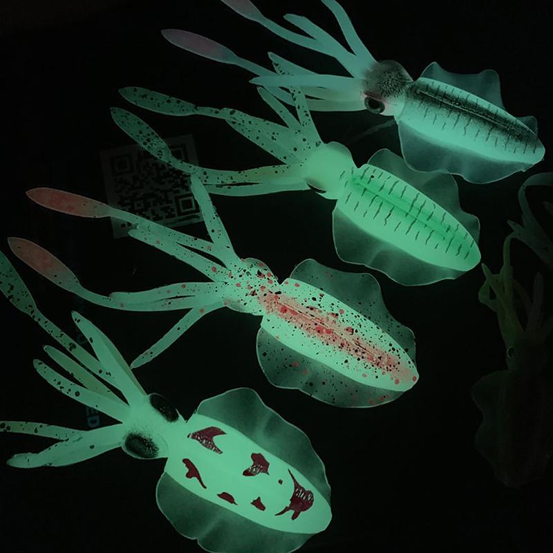 Fishing Soft Squid Lure Luminous/Uv Squid Jig Fishing Lures For Sea Fishing Wobbler Bait