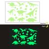 1 Sheet Glow-in-the-Dark Dinosaur Wall Stickers Waterproof Dinosaur Footprint Wall Decals Dinosaur Stickers for Nursery Kids