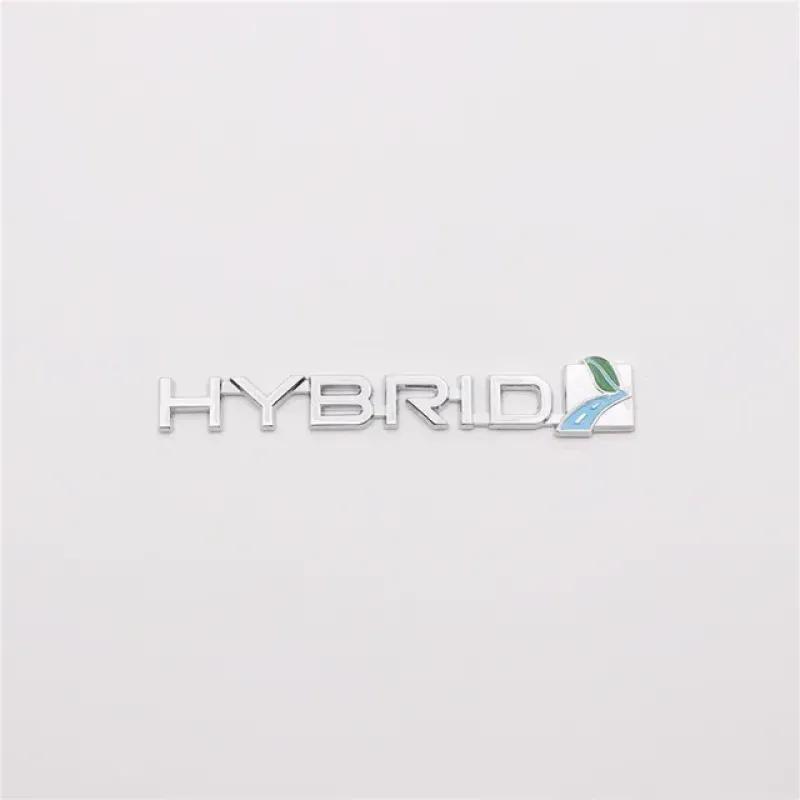 

3D металлический гибридный логотип, эмблема автомобиля, значок на крыло, наклейка на задний багажник для T-oyo-ta, аксессуары для авто стайлинга Silver
