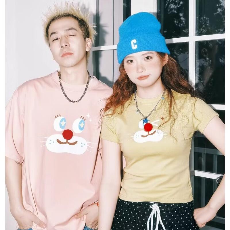 

LEMANISM 2026 Summer Cartoon Print Short Sleeve T-Shirt L