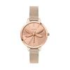 Amourette Roségoldfarbener Edelstahl Quarz ME010136 Damenuhr