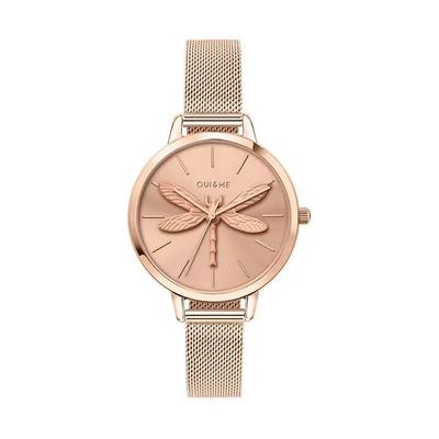 Amourette Roségoldfarbener Edelstahl Quarz ME010136 Damenuhr