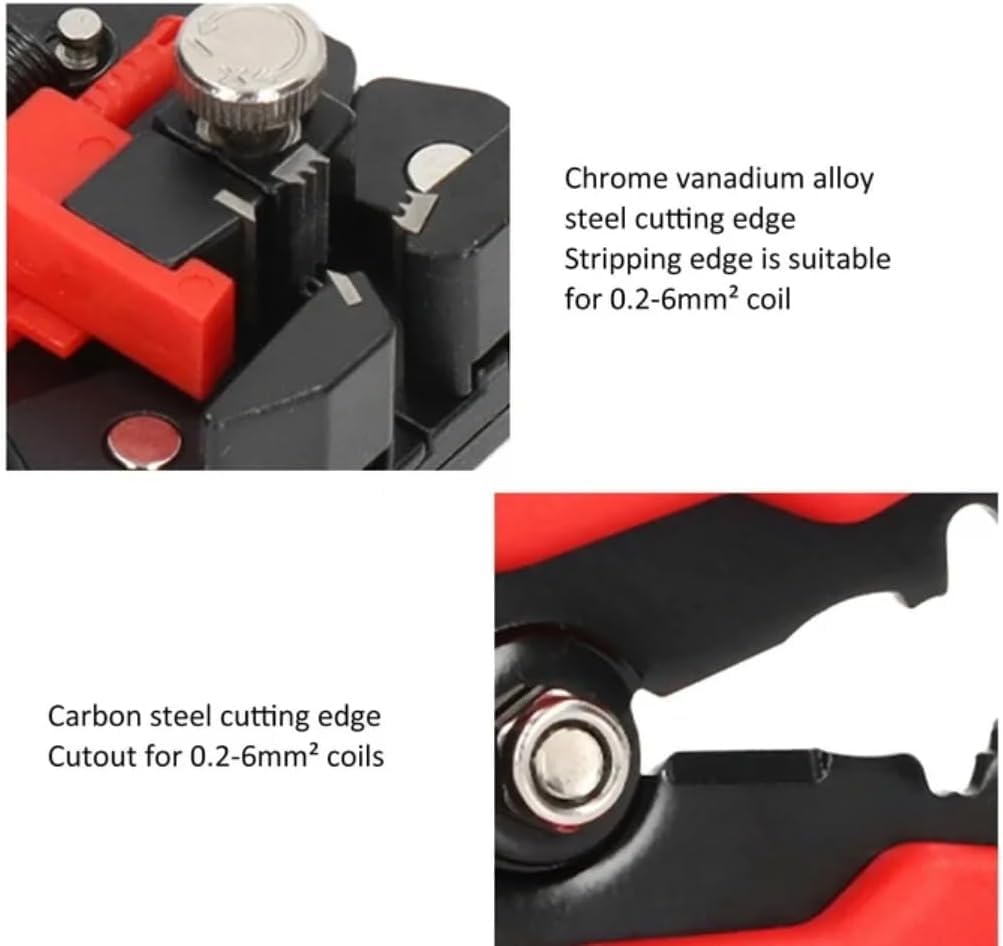 YWHWLX Pliers with Wire and Crimping Cable Automatic Adjustment Wire Automatic Adjustment Wire Wire Cable Crimping 3-in-1 Multi-Wire Stripper,