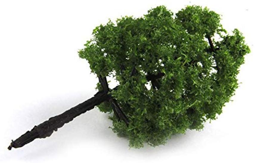 30 Trees for model N railway and architectural Dark green 3.5cm, pieces. railways, forests, gauge, dioramas, structures, models. color.