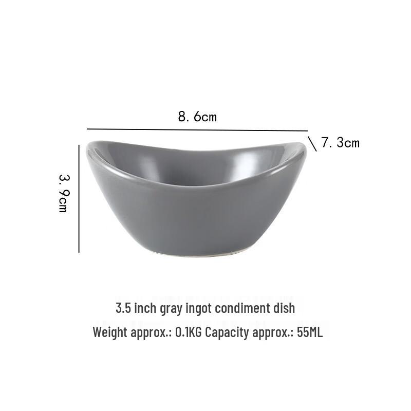 Changbaosen Ceramic Yuanbao Dipping Sauce Dishes