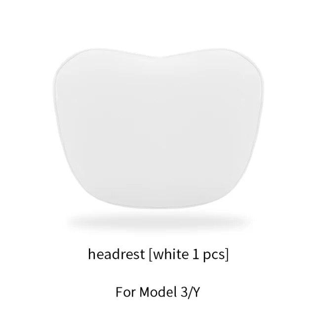 For Tesla Model 3 Y Flocking/Leather Car Seat Neck Pillow Soft Memory Neck Pillow High-Quality Headrest Lumbar