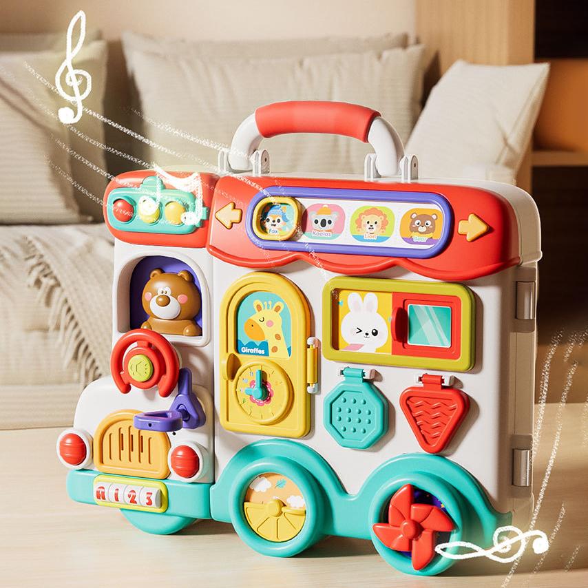 Spielzeug Pädagogisch Montessori Sensorisch Aktivitätstafel Reise Baby Musik Licht Schalter Aktivitätsbrett Kleinkinder Feinmotorik Spiele