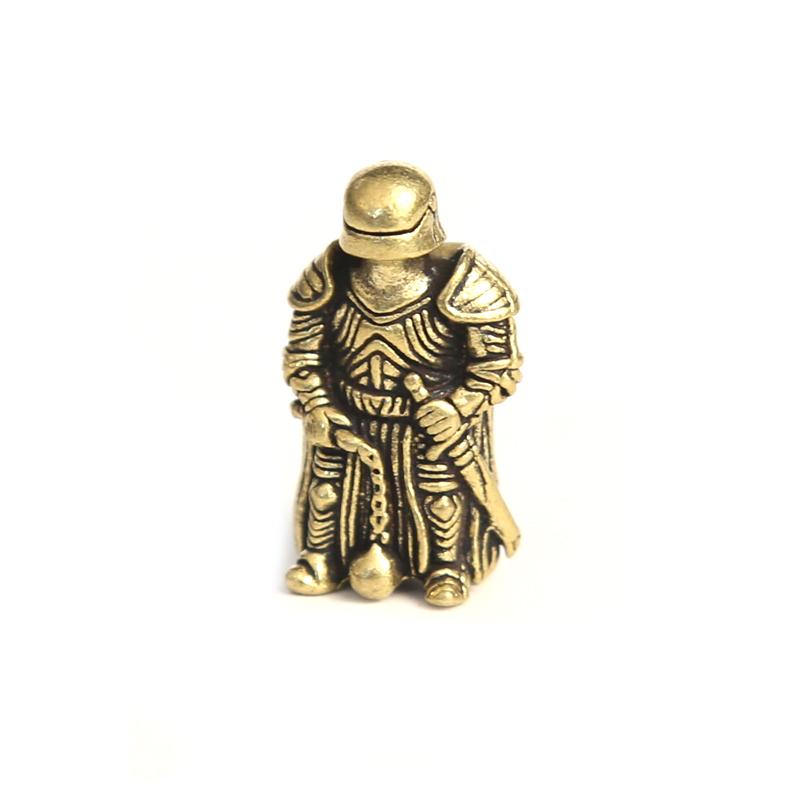 Armor Warrior EDC DIY Knife Beads Lanyard Pendants Vintage Color Brass Outdoor Tools Metal Copper Soldiers Paracord Accessories