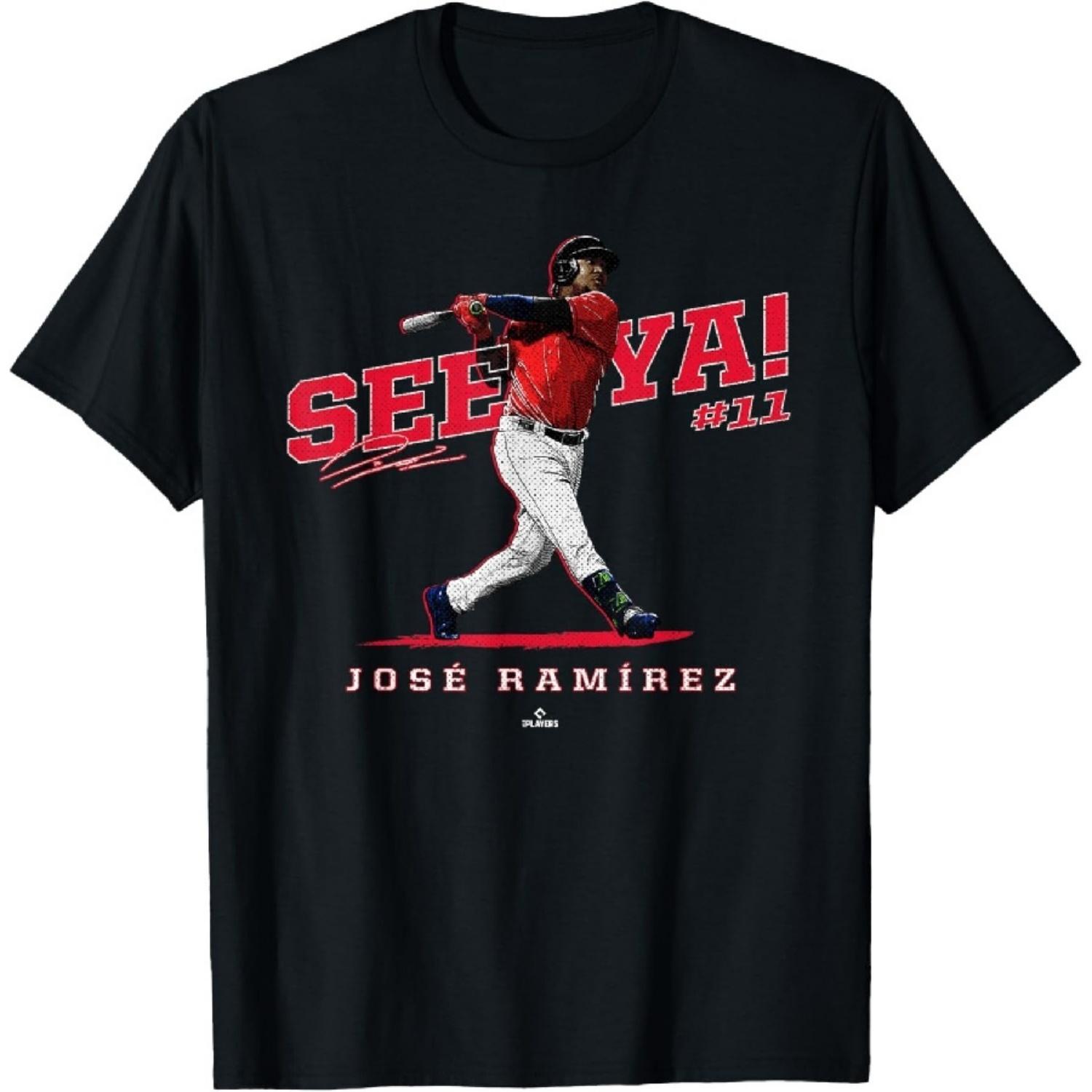 Пока! Футболка Jose Ramirez Cleveland MLBPA S чёрный