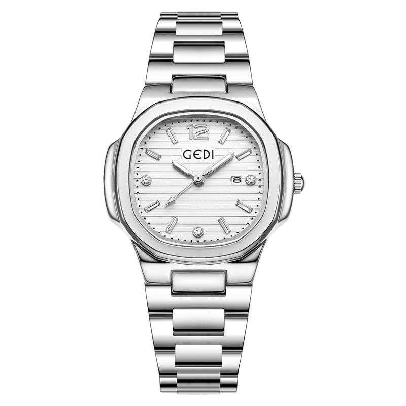 Light luxury Brand Women Watch BusinessHigh-end Calendar Stainless Steel Strap Waterproof Ladies Fashion Clock Quartz Wristwatch