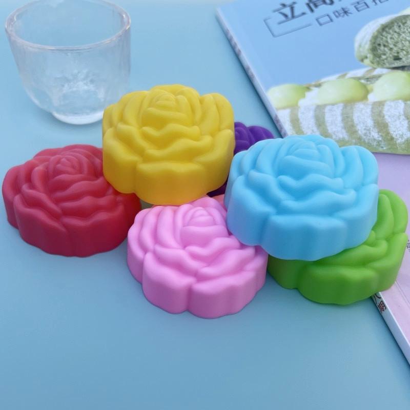 10pcs/lot 5cm Various Flower Designs Silicone Mold Chocolate Pudding Ice Mould Cupcake Cake Tools DIY Mini Soap Candle Molds