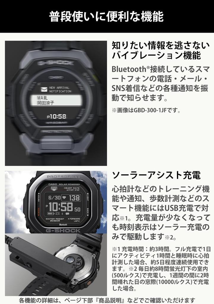 Watch Heart Rate Monitor Bluetooth Equipped Black [Casio] G-Shock G-SQUAD DW-H5600MB-1JR Men's