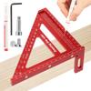 3D Multi-Angle Measuring Ruler Woodworking Aluminum Alloy Square Protractor Multifunction Measuring Ruler for Carpenter Engineer