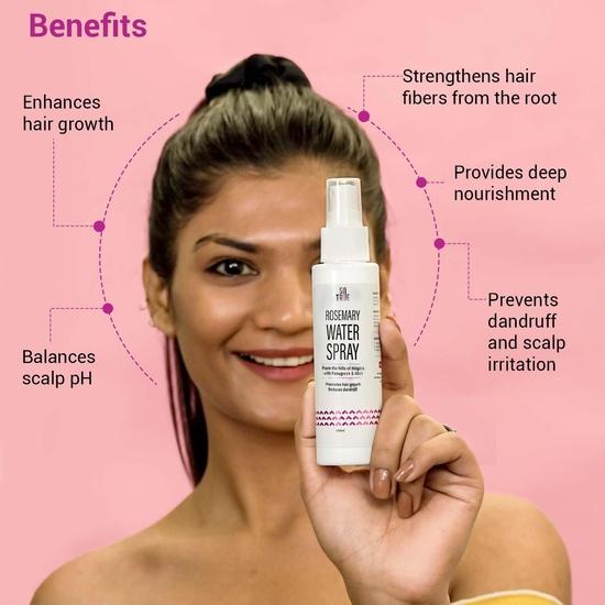 Sotrue Rosmarinwasser-Spray für Haarwachstum, Rosmarin-Haarspray, Hilft Haarausfall zu reduzieren, Stärkt das Haar, Geeignet für alle Haartypen 100ml