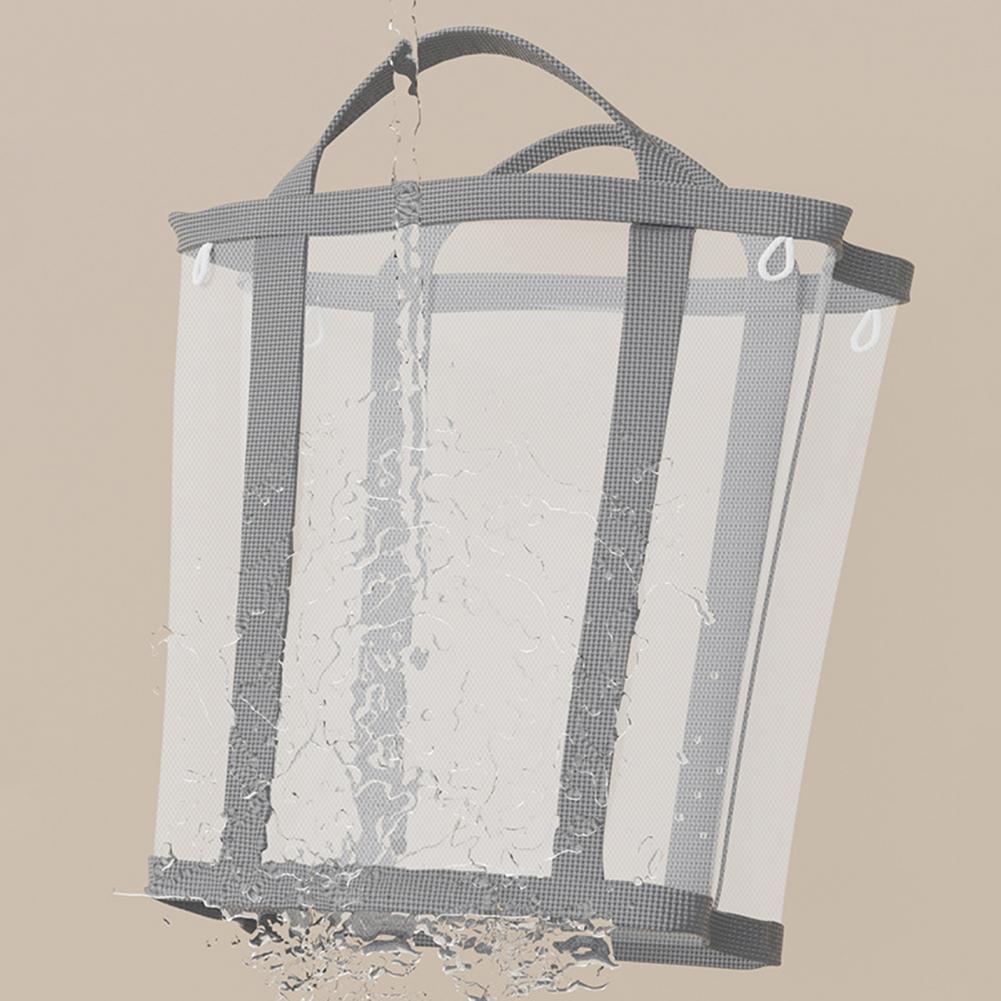 Wall-mounted Storage Solution Wall-mounted Dirty Clothes Basket Wall-mounted Nylon Mesh Laundry Hamper with for Bathroom