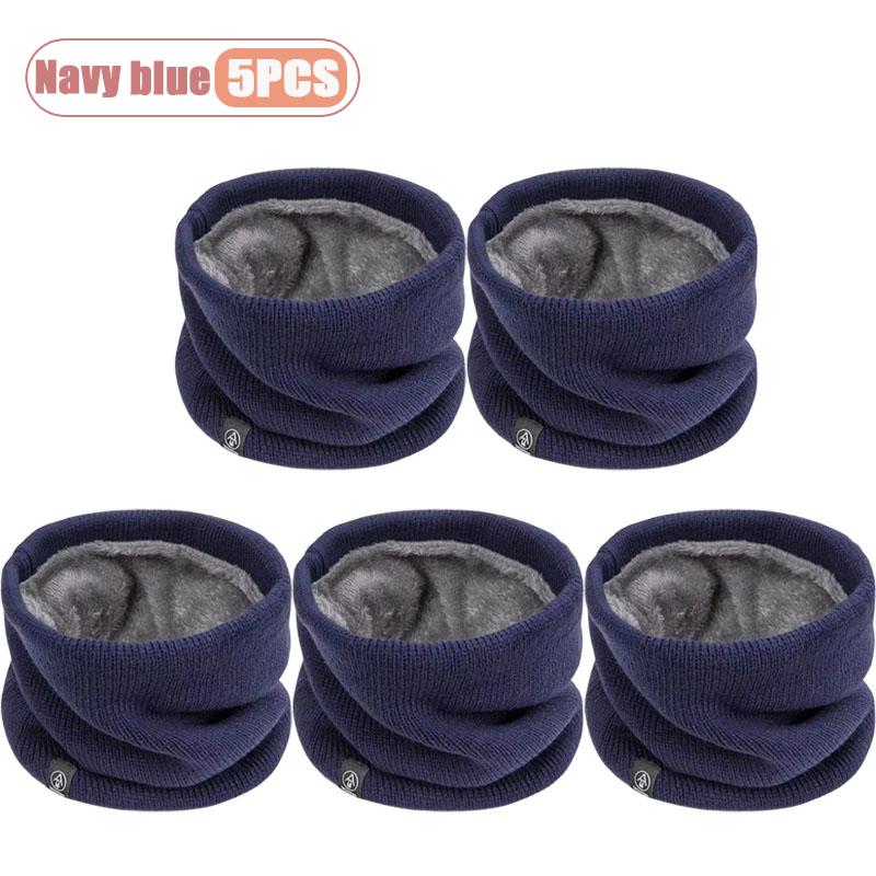 1-20PCS Unisex Winter Scarf Thickened Fleece Lined Warm Neck Gaiter for Outdoor Cycling Student Cold Weather Gift