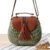 Paper Rope Messenger Bag for Beach Holidays Shoulder Fabric Crossbody Straw Bags for Women High Quality Fashion Fin Wing Pocket Bag