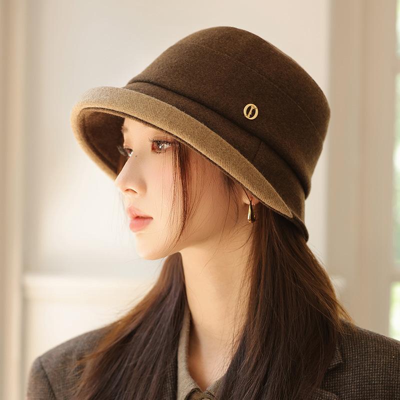 Korean New Curly Hat for Women In Autumn and Winter Casual Versatile Fisherman Hat Showing Face Small Basin Hat Hepburn Style Cloth Hat