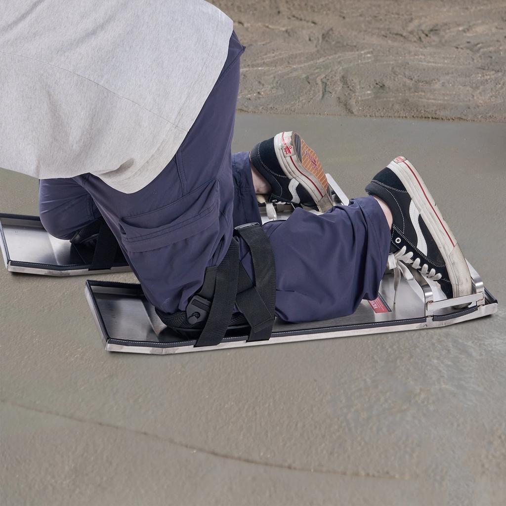 VEVOR Concrete Knee Boards Stainless Steel, 28'' X 8'' Concrete Sliders, Knee Boards For Concrete