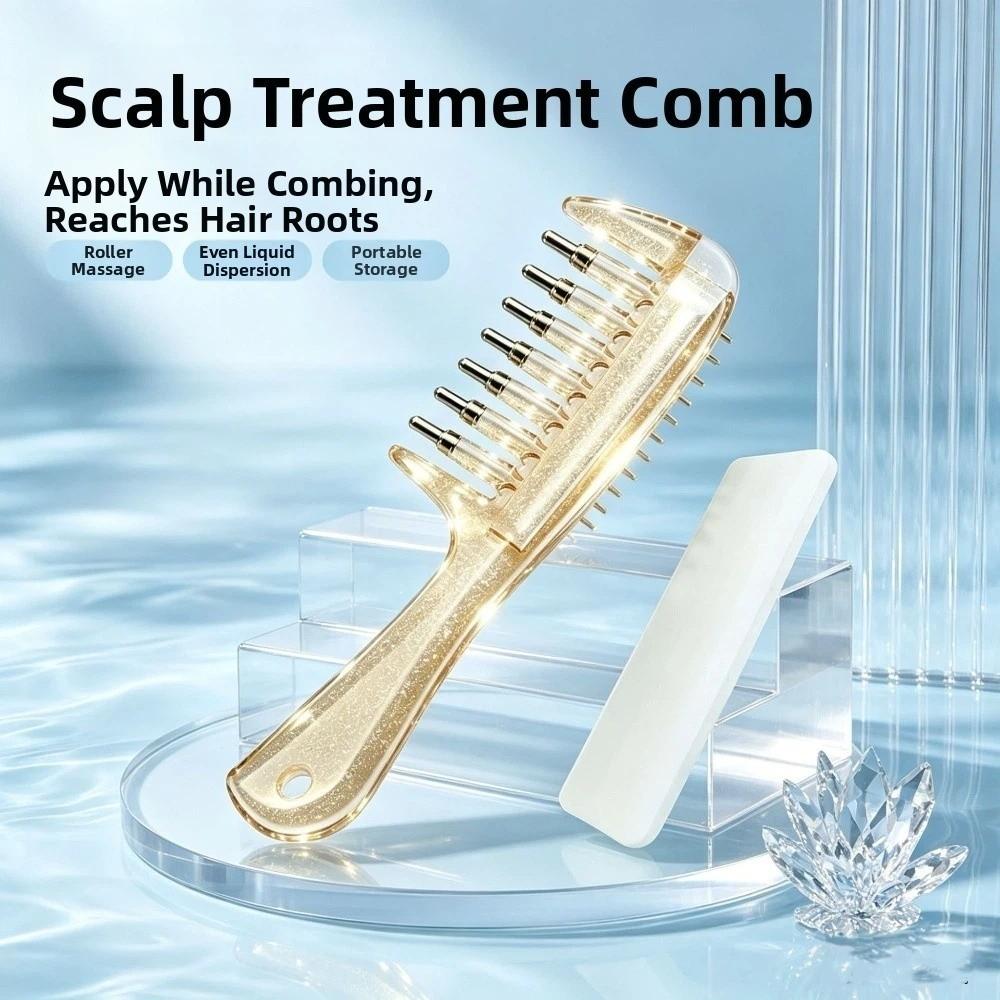 Wide-tooth Hair Firming Applicator Anti-Frizz Hair Oil Comb Scalp Massage Comb Mother's Day