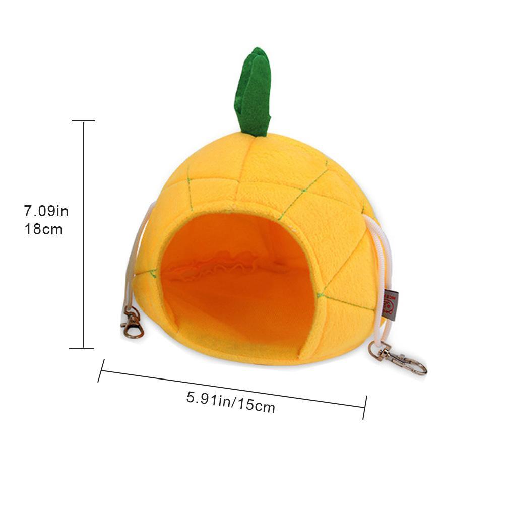 Cute Pet Fruit Nest Cartoon Fruit Pineapple Frog Cotton Nest Hanging Bed Hamster Hammock