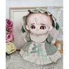 niannyyhouse 20cm Plush Doll Clothes Set: Headband and Dress, Maid Outfit, Cotton Doll Clothes, Cross Letters, Baby Doll Clothes, Dress-Up Clothes (Bl
