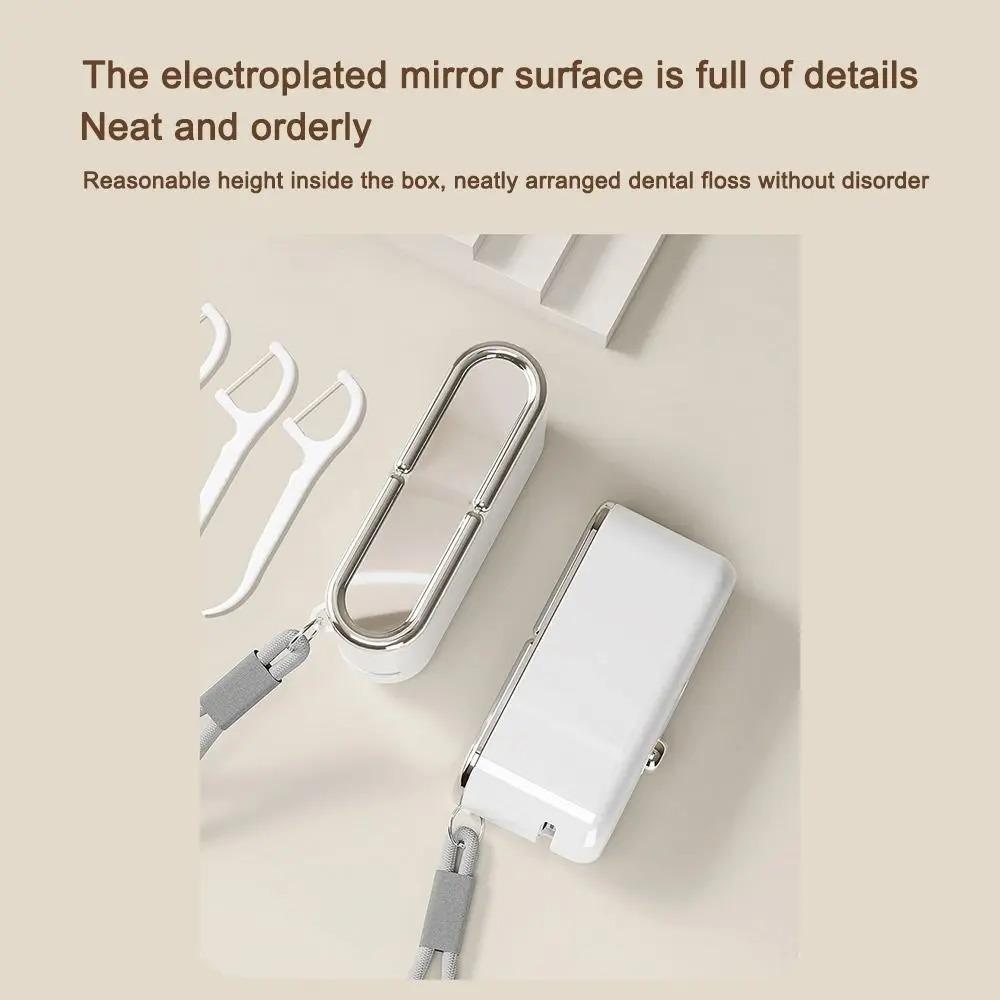 Oral Care Automatic Ejectable Floss Dispenser Press-on Floss Storage Box  Daily Use
