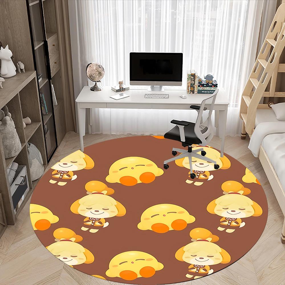 1pc Animal Crossing Office Round Area Rug, Under Office Chairs Bedroom Living Room Home Decor a1016250