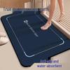 Quick-Dry Diatom Mud Bathroom Mat - Water Absorbent, Non-Slip Foot Mat with Silk Flower Design