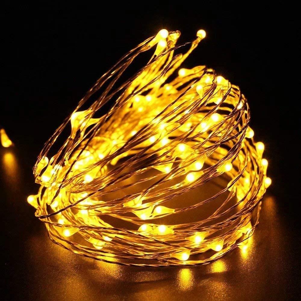 Copper Waterproof Patio Garden Christmas Christmas Lights Wire Solar Power Lights 8 Modes