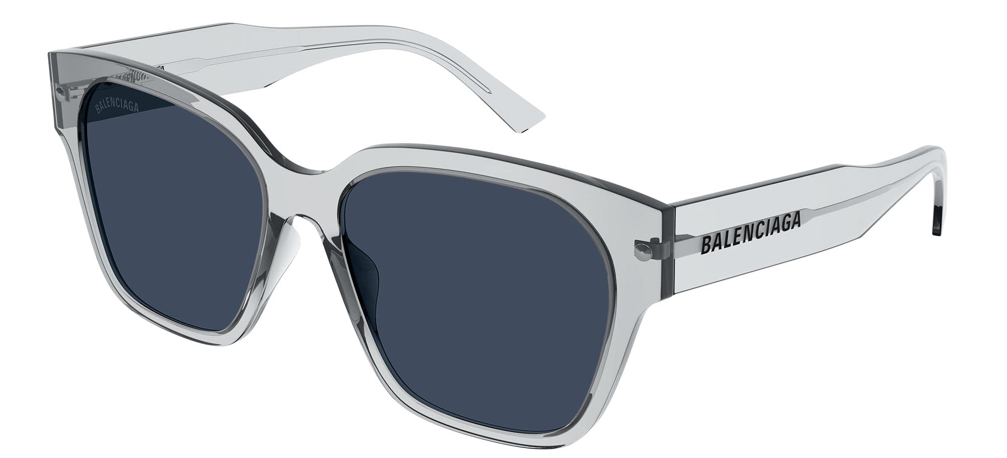 

Balenciaga Asian BB0215SA Clear Blue Sunglasses, Unisex, Fit, 004, Gray,