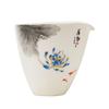 Pink Lotus Gold-Rimmed Porcelain Gongdao Cup
