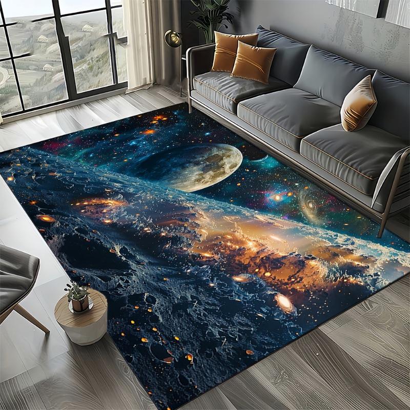 Cosmic Nebula Star Black Hole Galaxy Carpet Rugs Living Room Decor Carpets Home Bedroom Non-slip Area Floor Mat Entrance Doormat