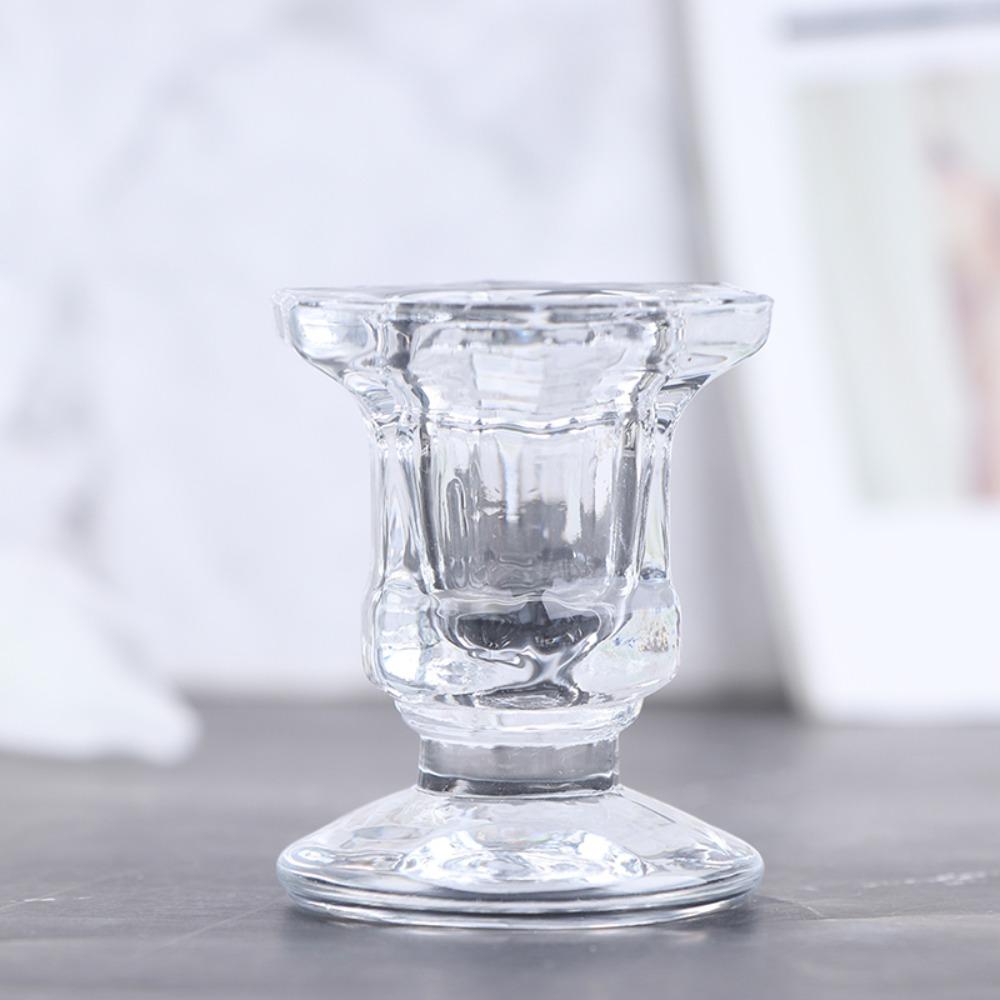 Accesorii Fine de Cristal Transparent Suport de Lumânare Suport de Lumânare Bază de Lumânare Sfeșnic