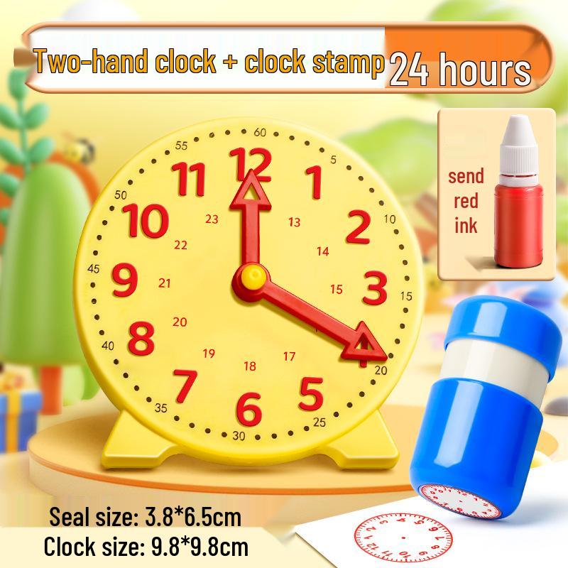 Second Grade Clock Model: Teaching Aids for Kids To Learn Time - 3-Pin Math Learning Toy