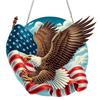 US Flag Eagle 2D Flat DIY Special Shape Rhinestone Diamond Art Window Pendants Hanging Diamond Art Kits Wall Door Decoration