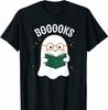 Ghost Funny Halloween Teacher Book Library Reading Black T-Shirt, Idea Gift
