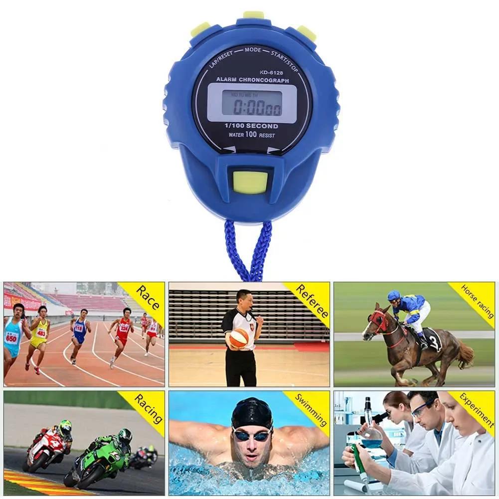 LCD Digitaler Timer Tragbare Handheld Sport Stoppuhr Digitales Display Fitness Timer Zähler Für Sport Stoppuhr Chronograph