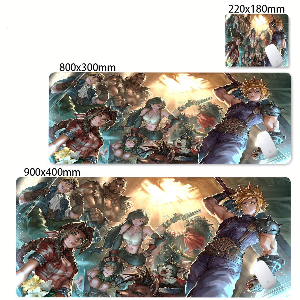 XXL Keyboard PC Rubber Mousepad Game FINAL FANTASY VII Mouse Pad HD Print Table Mat Game Lock Edge Offices Accessories Desk Mat