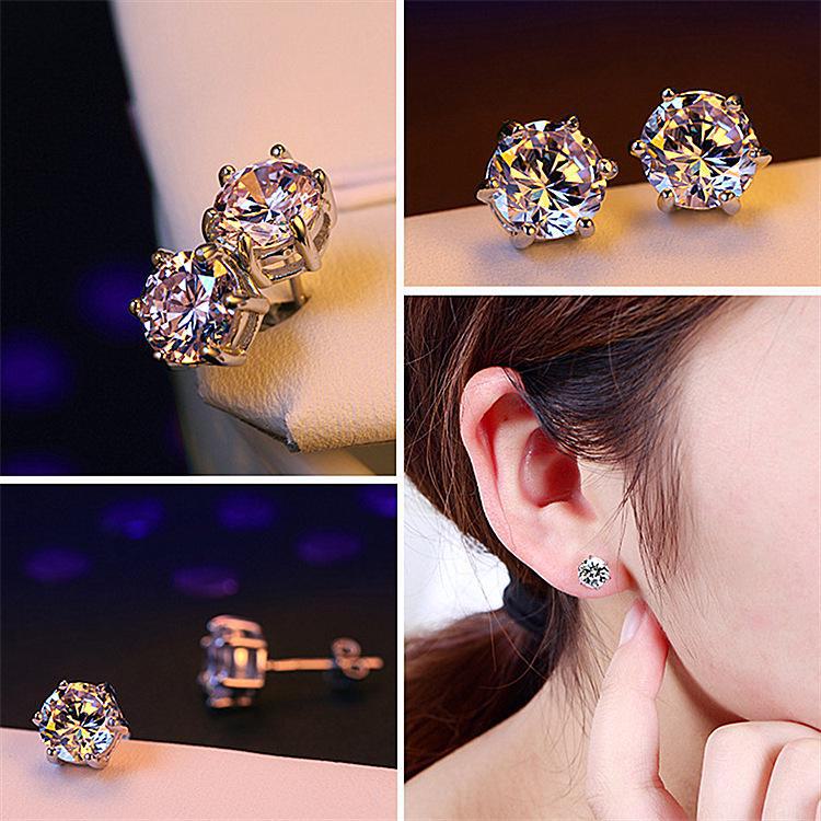 Jinjiahua Six-Claw Silver Korean Earrings for Women - Classic & Stylish Hot Seller