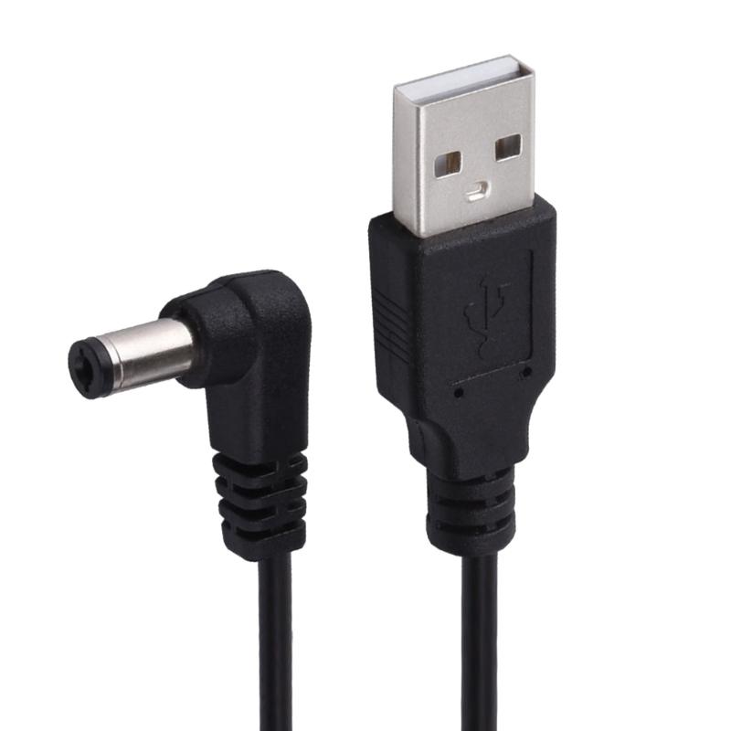 USB To DC5.5x2.5mm Adapter Cable Safe Charging Power Cable DC5.5x2.5 Cable Straight / Curved Head Multiple Protections
