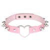 Punk Rock Heart Choker Spike Chocker Goth Steampunk Studded Collar Women Men Emo Fashion Halloween Gothic Jewelry