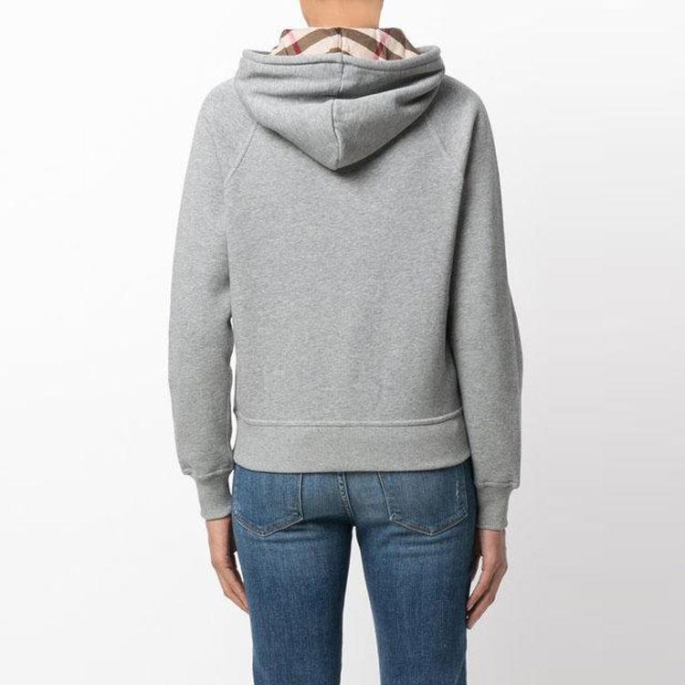 (WMNS) Burberry Zipper Hooded Casual Jacket 'Gray' Women's 40561701