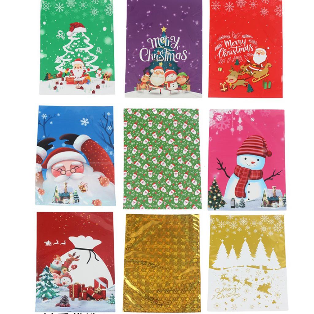 15PCS/SET Christmas Drawstring Gift Bag Party Children Kid Candy Gift Bag Aluminum Foil Box Happy New Year Xmas Eve 2026