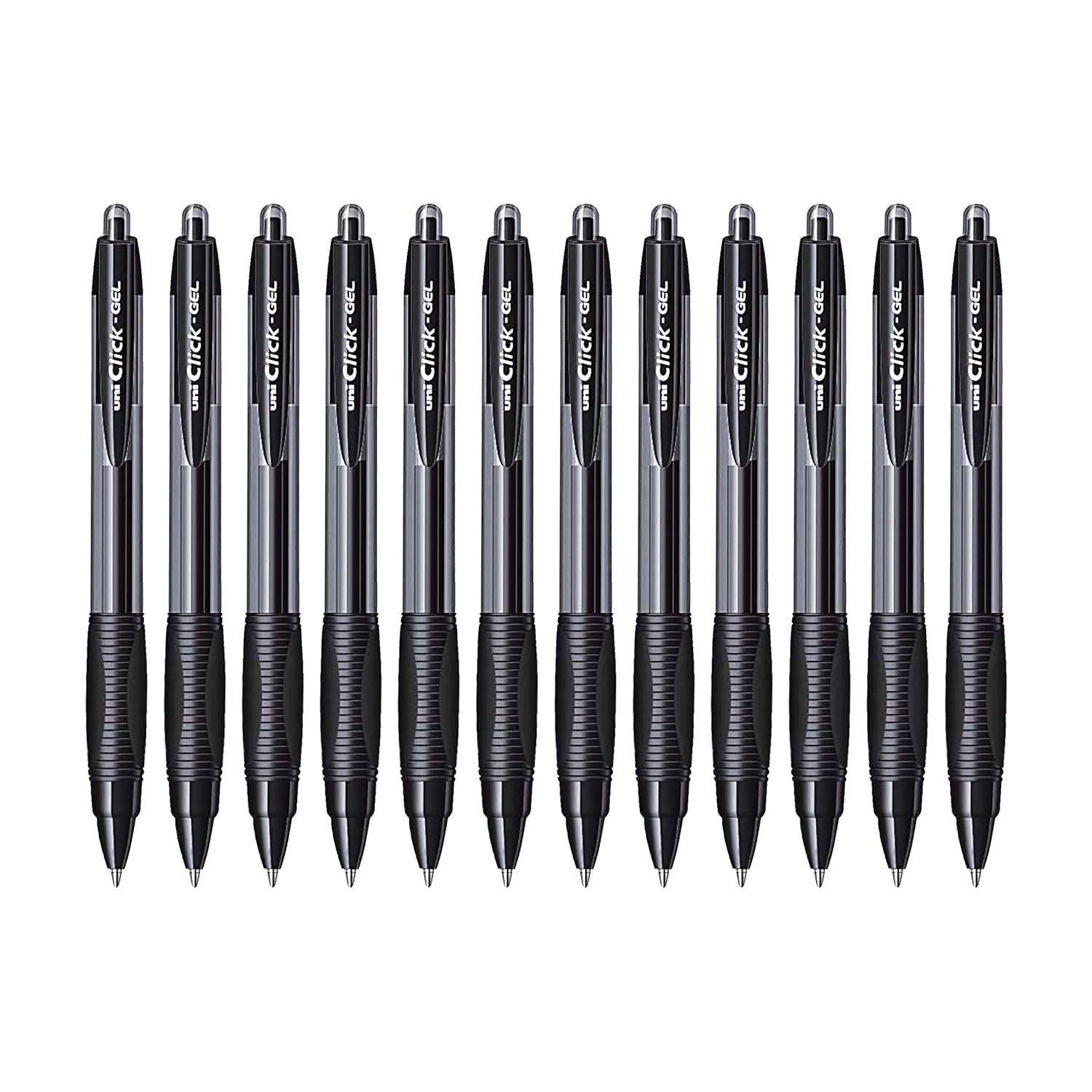Uni-ball Click Gel XSGR7 0.7mm Retractable Gel Pen Black Ink Pack of 12 for Smooth Writing