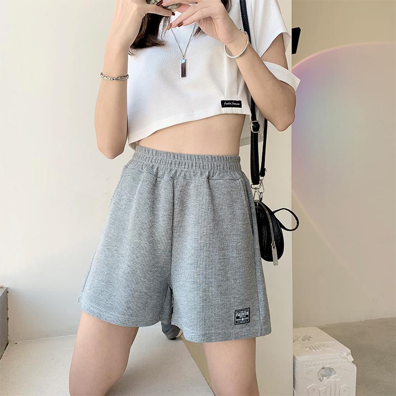 New summer sports shorts women's casual shorts trendy thin straight loose wide-leg shorts women