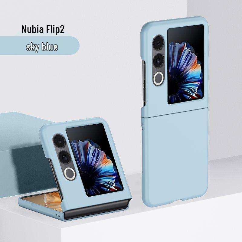 

Чехол Nubia Flip 2 однотонный, двухступенчатый, из поликарбоната - Полное покрытие, защита от падений nubia Flip 2 небесно-голубой